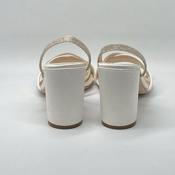 Jimmy Choo Plum Satin & Glitter Slingback Sandals size 38.5 - Picture 7 of 12